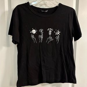 SHEIN black graphic tee, Medium